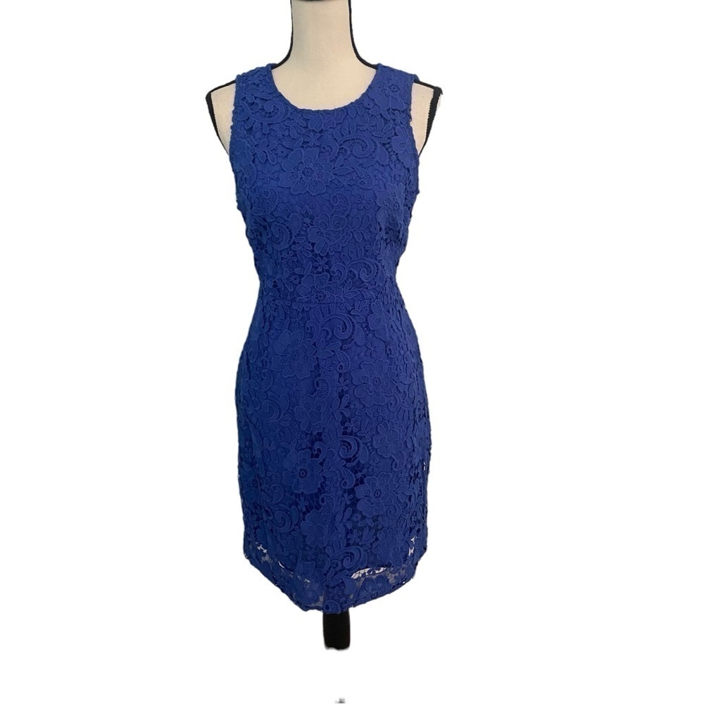 J. Crew Lace Sleeveless Floral Midi Dress Size 10 Cocktail Party Office